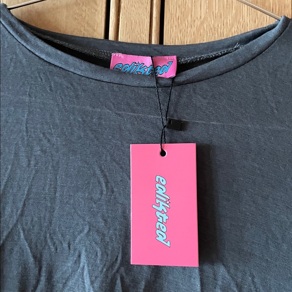 NWT Asymmetrical Gray Edikted Top, Size S - Picture 2 of 5